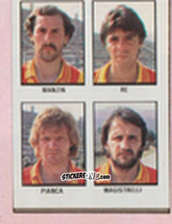 Sticker Livio Manzin / Giovanni Re / Elvi Pianca / Sergio Magistrelli - Calcio Flash 1981 n. 267 - Edizioni Flash