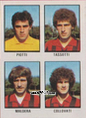 Cromo Ottorino Piotti / Mauro Tassotti / Aldo Maldera / Fulvio Collovati - Calcio Flash 1981 n. 268 - Edizioni Flash