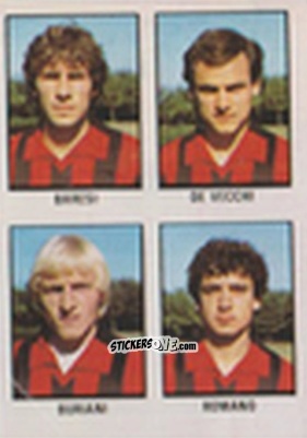 Sticker Franco Baresi / Walter De Vecchi / Ruben Buriani / Francesco Romano - Calcio Flash 1981 n. 269 - Edizioni Flash