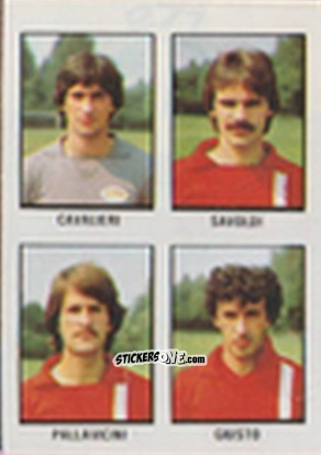 Sticker Enrico Cavalieri / Alfredo Savoldi / Giuseppe Pallavicini / Lino Giusto - Calcio Flash 1981 n. 271 - Edizioni Flash