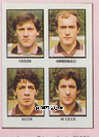 Sticker Lorenzo Frison / Paolo Ammoniaci / Silvio Iozzia / Mauro Di Cicco - Calcio Flash 1981 n. 274 - Edizioni Flash