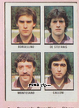 Sticker Pasquale Borsellino / Massimo De Stefanis / Giampaolo Montesano / Egidio Calloni - Calcio Flash 1981 n. 276 - Edizioni Flash