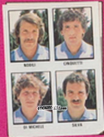 Cromo Bruno Nobili / Giordano Cinquetti / Bartolomeo Di Michele / Massimo Silva - Calcio Flash 1981 n. 279 - Edizioni Flash