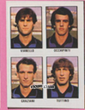 Sticker Arturo Vianello / Leonardo Occhipinti / Vito Graziani / Paolo Tuttino - Calcio Flash 1981 n. 281 - Edizioni Flash