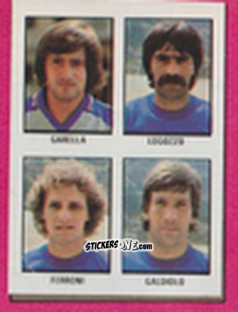 Sticker Claudio Garella / Antonio Logozzo / Mauro Ferroni / Giancarlo Galdiolo - Calcio Flash 1981 n. 286 - Edizioni Flash