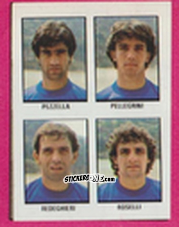 Figurina Ciro Pezzella / Luca Pellegrini / Giorgio Redeghieri / Giorgio Roselli - Calcio Flash 1981 n. 287 - Edizioni Flash