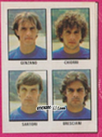 Figurina Antonio Genzano / Alviero Chiorri / Giovanni Sartori / Carlo Bresciani - Calcio Flash 1981 n. 288 - Edizioni Flash