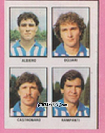 Figurina Massimo Albiero / Franco Ogliari / Angelo Castronaro / Rosario Rampanti - Calcio Flash 1981 n. 290 - Edizioni Flash