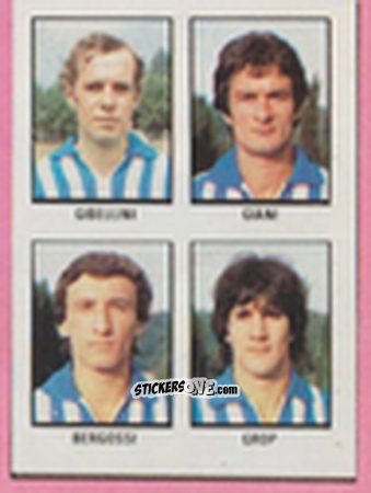 Figurina Mauro Gibellini / Pier Luigi Giani / Alberto Bergossi / Oriano Grop - Calcio Flash 1981 n. 291 - Edizioni Flash