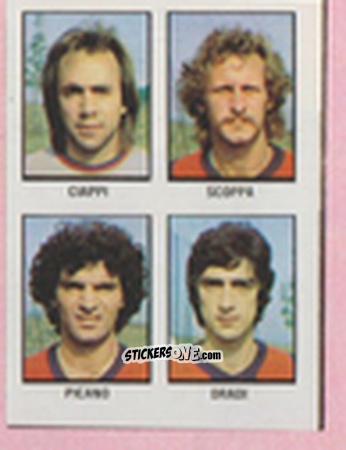 Sticker Walter Ciappi / Francesco Scoppa / Natale Picano / Stefano Dradi - Calcio Flash 1981 n. 292 - Edizioni Flash