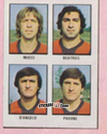 Sticker Luciano Mucci / Bruno Beatrice / Antonio D'Angelo / Giuseppe Pavone - Calcio Flash 1981 n. 293 - Edizioni Flash