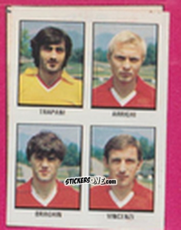 Cromo Antonino Trapani / Massimo Arrighi / Maurizio Braghin / Giuliano Vincenzi - Calcio Flash 1981 n. 295 - Edizioni Flash