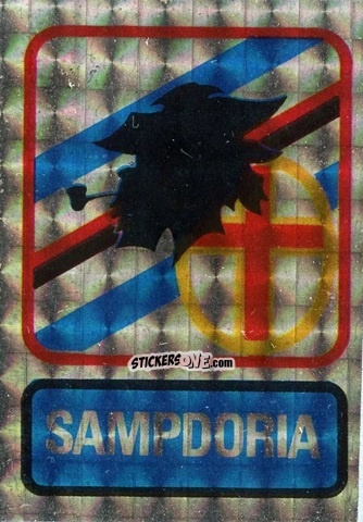 Sticker Scudetto Sampdoria - Calcio Flash 1985 n. SC15 - Edizioni Flash