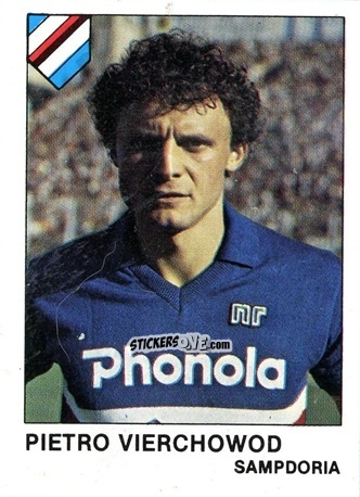 Sticker Pietro Vierchowod - Calcio Flash 1985 n. 240 - Edizioni Flash