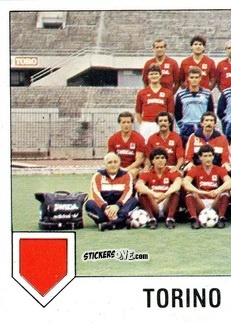 Sticker Squadra Torino (puzzle 1) - Calcio Flash 1985 n. 252 - Edizioni Flash