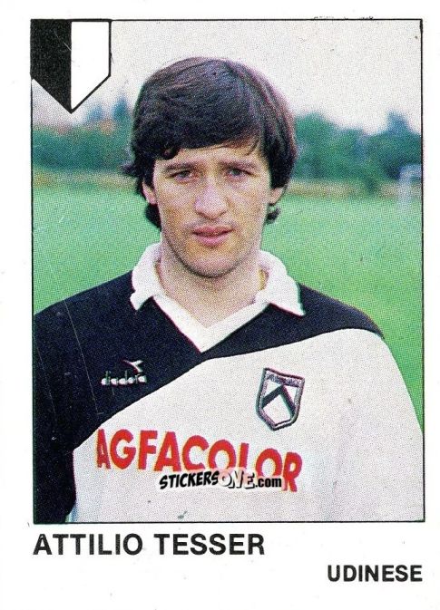 Sticker Attilio Tesser - Calcio Flash 1985 n. 278 - Edizioni Flash