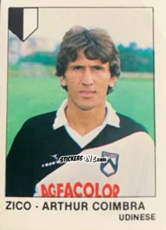 Sticker Zico - Arthur Coimbra - Calcio Flash 1985 n. 286 - Edizioni Flash