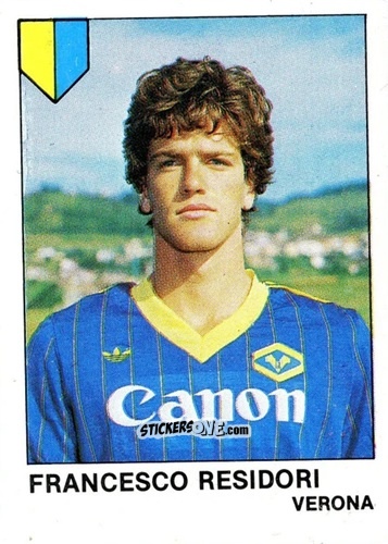 Sticker Francesco Residori - Calcio Flash 1985 n. 299 - Edizioni Flash