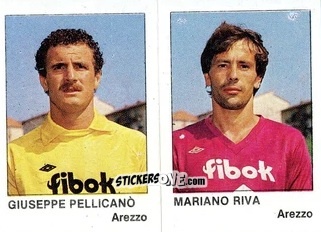 Cromo Giuseppe Pellicano / Mariano Riva - Calcio Flash 1985 n. 310 - Edizioni Flash