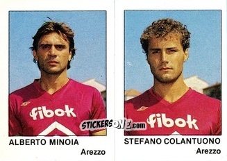 Cromo Alberto Minoia / Stefano Colantuono - Calcio Flash 1985 n. 311 - Edizioni Flash