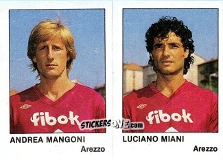 Figurina Andrea Mangoni / Luciano Miani - Calcio Flash 1985 n. 313 - Edizioni Flash