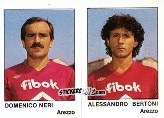 Cromo Domenico Neri / Alessandro Bertoni - Calcio Flash 1985 n. 314 - Edizioni Flash