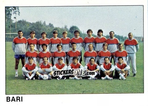 Sticker Squadra Bari - Calcio Flash 1985 n. 316 - Edizioni Flash