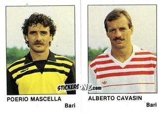 Sticker Poerio Mascella / Alberto Cavasin - Calcio Flash 1985 n. 317 - Edizioni Flash