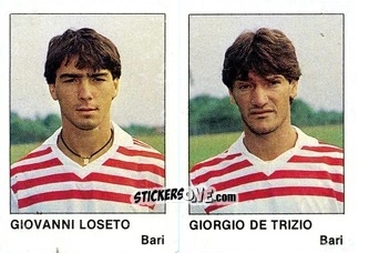 Cromo Giorgio De Trizio / Giovanni Loseto - Calcio Flash 1985 n. 318 - Edizioni Flash