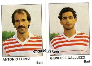 Cromo Antonio Lopez / Giuseppe Galluzzo - Calcio Flash 1985 n. 321 - Edizioni Flash