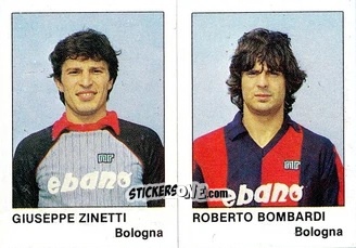 Cromo Giuseppe Zinetti / Roberto Bombardi - Calcio Flash 1985 n. 324 - Edizioni Flash