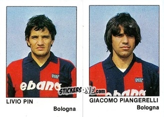 Cromo Livio Pin / Giacomo Piangerelli - Calcio Flash 1985 n. 327 - Edizioni Flash