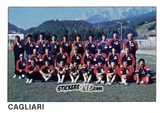 Sticker Squadra Cagliari - Calcio Flash 1985 n. 330 - Edizioni Flash