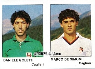 Cromo Daniele Goletti / Marco De Simone - Calcio Flash 1985 n. 331 - Edizioni Flash