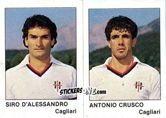 Cromo Antonio Crusco / Siro D'Alessandro - Calcio Flash 1985 n. 335 - Edizioni Flash