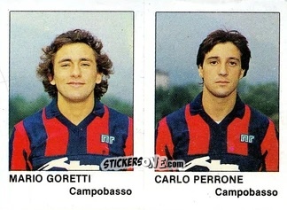 Cromo Mario Goretti / Carlo Perrone - Calcio Flash 1985 n. 341 - Edizioni Flash