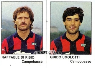Cromo Raffaele Di Risio / Guido Ugolotti - Calcio Flash 1985 n. 342 - Edizioni Flash
