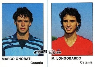 Cromo Marco Onorati / M. Longobardo - Calcio Flash 1985 n. 345 - Edizioni Flash