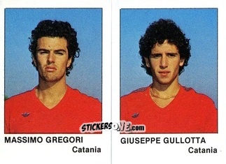 Cromo Massimo Gregori / Giuseppe Gullotta - Calcio Flash 1985 n. 347 - Edizioni Flash