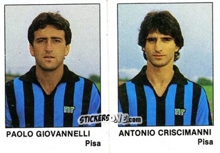 Cromo Maurizio Giovannelli / Ennio Mastalli - Calcio Flash 1985 n. 348 - Edizioni Flash