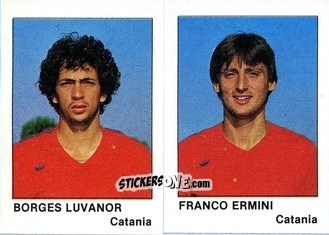 Figurina Borges Luvanor / Franco Ermini - Calcio Flash 1985 n. 349 - Edizioni Flash
