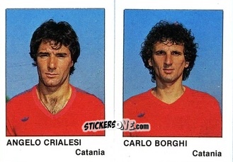 Figurina Angelo Crialesi / Carlo Borghi - Calcio Flash 1985 n. 350 - Edizioni Flash