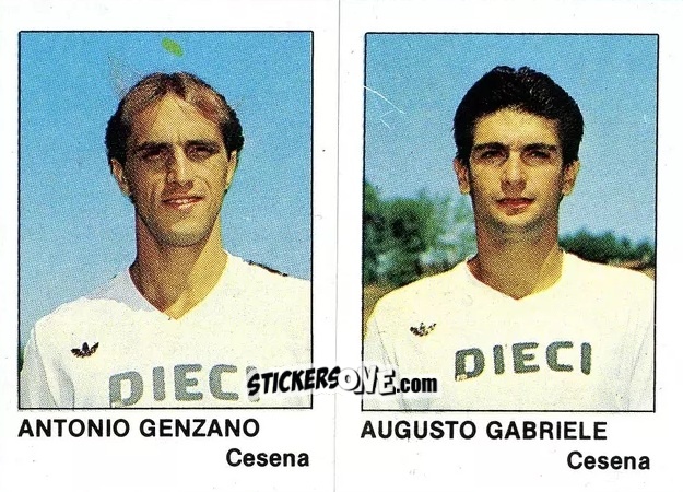 Cromo Augusto Gabriele / Antonio Genzano - Calcio Flash 1985 n. 356 - Edizioni Flash