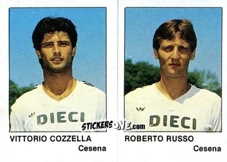 Sticker Vittorio Cozzella / Roberto Russo - Calcio Flash 1985 n. 357 - Edizioni Flash