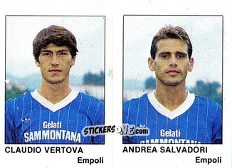 Figurina Claudio Vertova / Andrea Salvadori - Calcio Flash 1985 n. 360 - Edizioni Flash