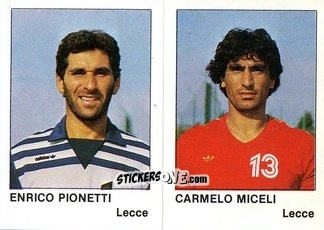 Cromo Enrico Pionetti / Carmelo Miceli - Calcio Flash 1985 n. 373 - Edizioni Flash
