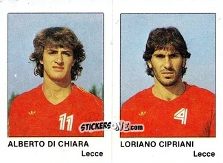 Sticker Loriano Cipriani / Alberto Di Chiara - Calcio Flash 1985 n. 378 - Edizioni Flash