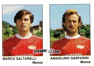 Cromo Angiolino Gasparini / Marco Saltarelli - Calcio Flash 1985 n. 381 - Edizioni Flash