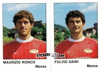 Cromo Maurizio Ronco / Fulvio Saini - Calcio Flash 1985 n. 384 - Edizioni Flash