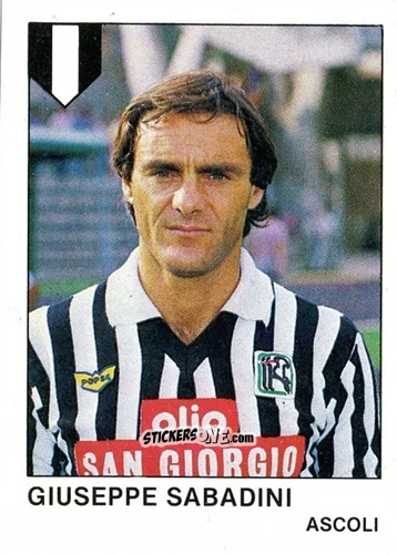 Sticker Giuseppe Sabadini - Calcio Flash 1985 n. 15 - Edizioni Flash
